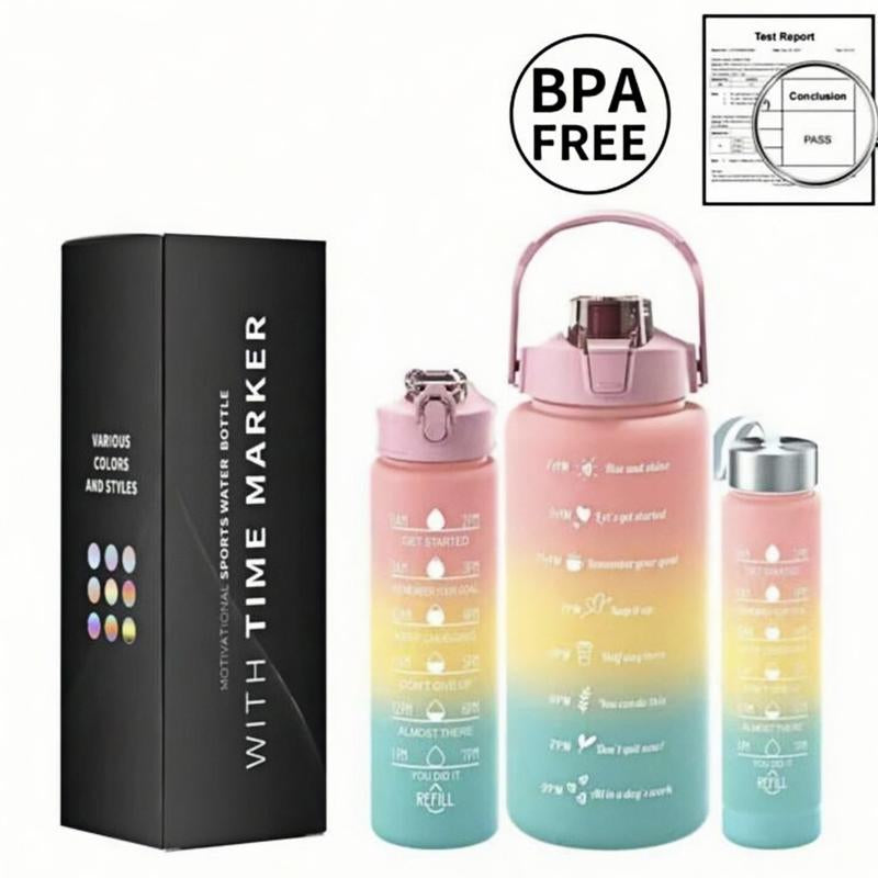 "Gradient Frosted Sport Water Bottle - Leakproof & Reusable for Gym, Hiking, Running & Outdoor Workouts"