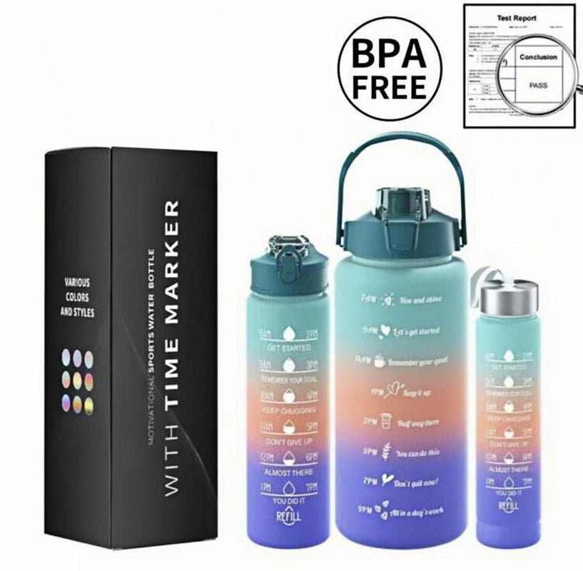 "Gradient Frosted Sport Water Bottle - Leakproof & Reusable for Gym, Hiking, Running & Outdoor Workouts"
