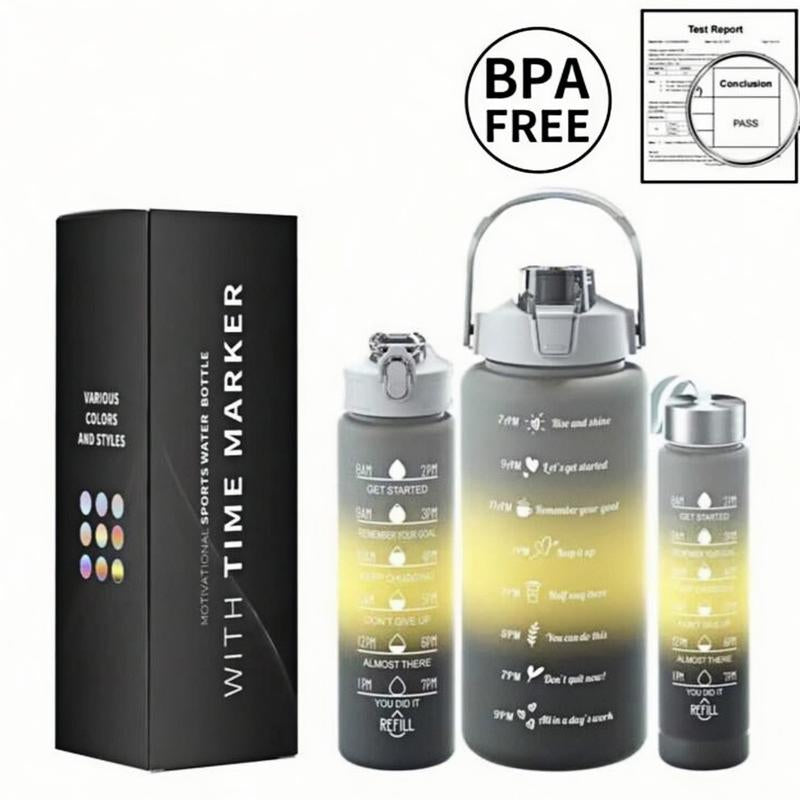 "Gradient Frosted Sport Water Bottle - Leakproof & Reusable for Gym, Hiking, Running & Outdoor Workouts"