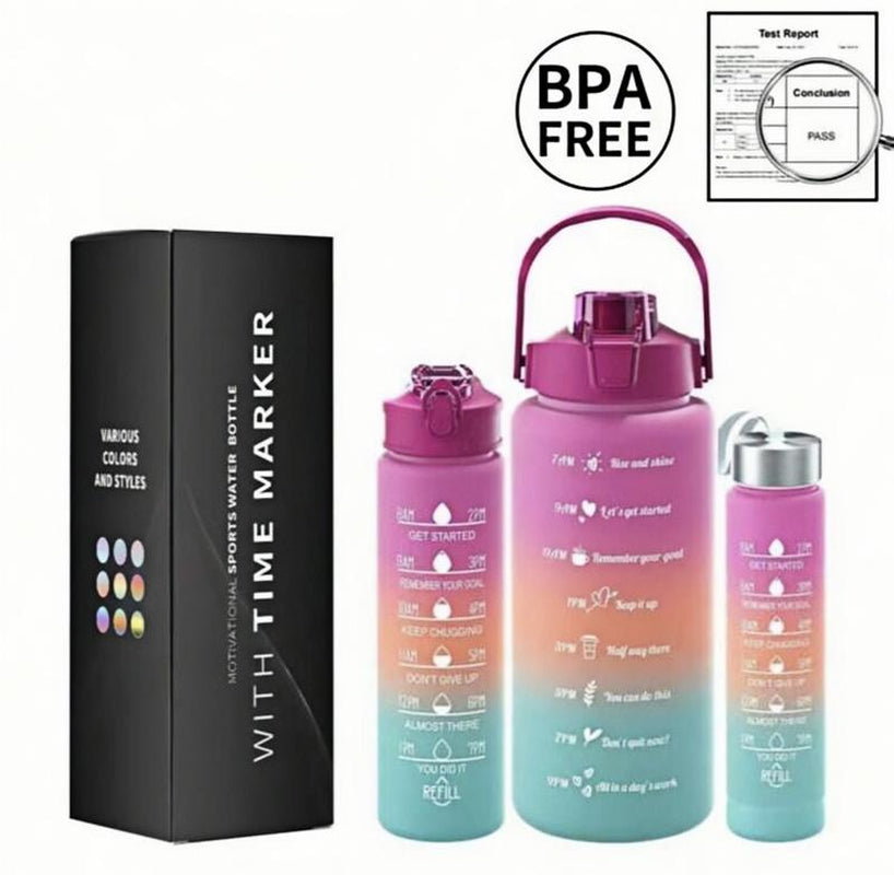 "Gradient Frosted Sport Water Bottle - Leakproof & Reusable for Gym, Hiking, Running & Outdoor Workouts"
