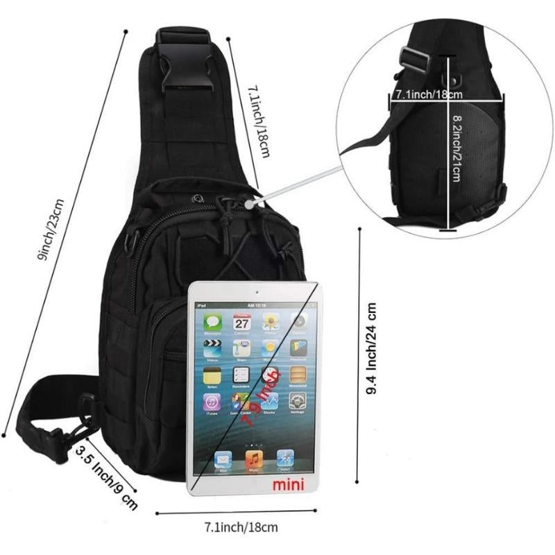 Multi-Color Optional, Men'S and Women'S Tactical Crossbodybag Chest Bag,Large-Capacity Shoulder Bag, Wear-Resistantwaterproof 1000D Outdoor Waterproof Shoulder Bag, Perfectfor Hiking and Camping Sport Bag
