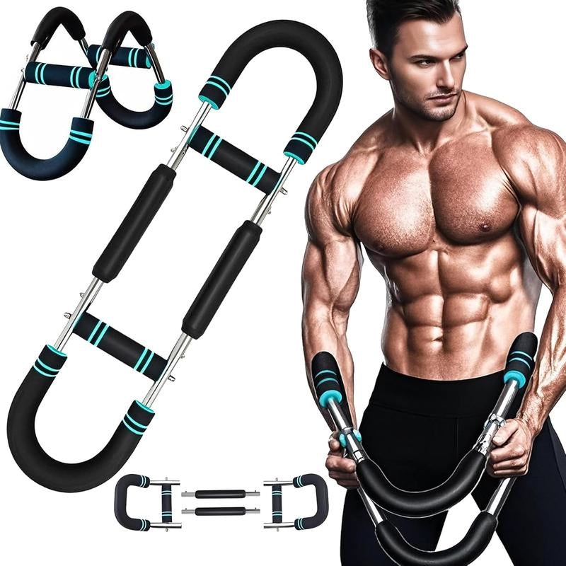 Twister Arm Trainer, Adjustable Chest Workout Equipment Arm Trainer for Men & Women Body Muscle Training Fitness Portable Spring Resistance for Home Exerciser