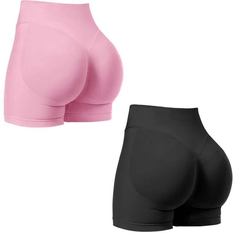 Women'S Butt Lifting High Waisted Tummy Control Gym Yoga Biker Shorts 4.5" Hidden Scrunch Workout Impact Shorts - Comfortable Fit for Various Activities