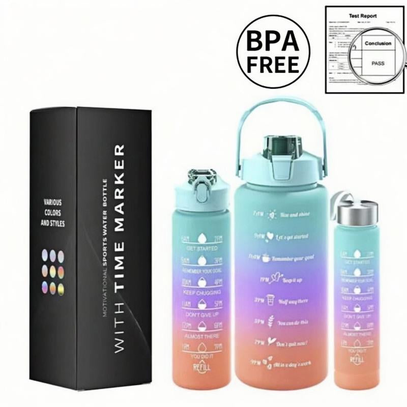 "Gradient Frosted Sport Water Bottle - Leakproof & Reusable for Gym, Hiking, Running & Outdoor Workouts"