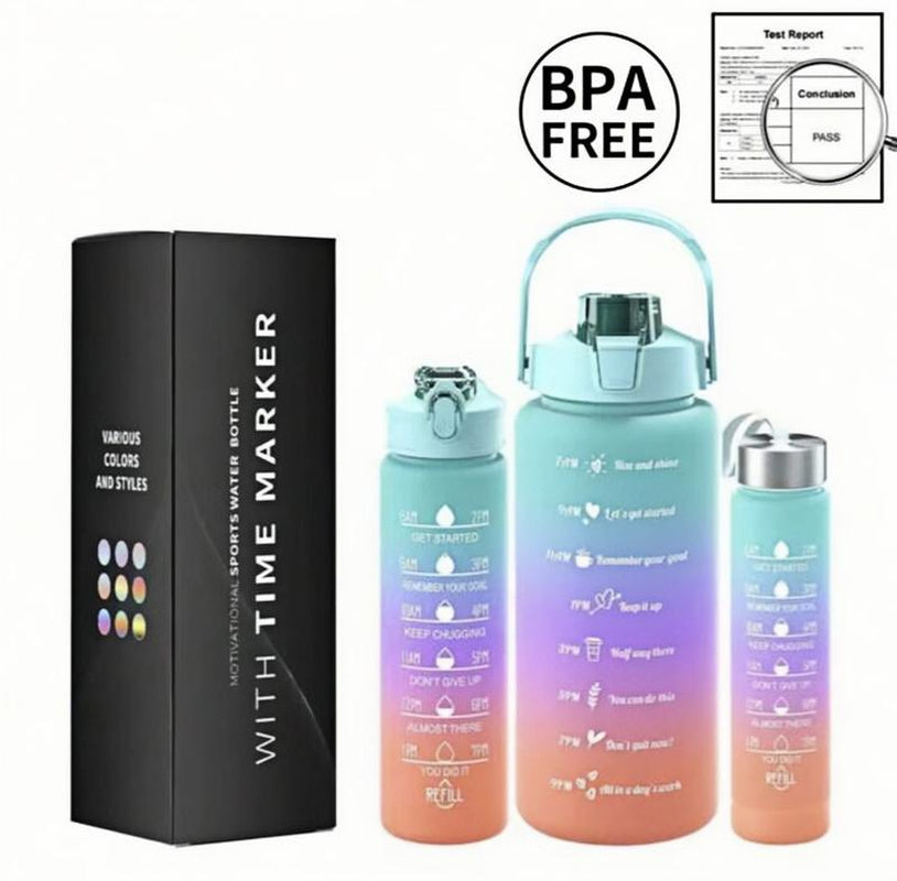 "Gradient Frosted Sport Water Bottle - Leakproof & Reusable for Gym, Hiking, Running & Outdoor Workouts"