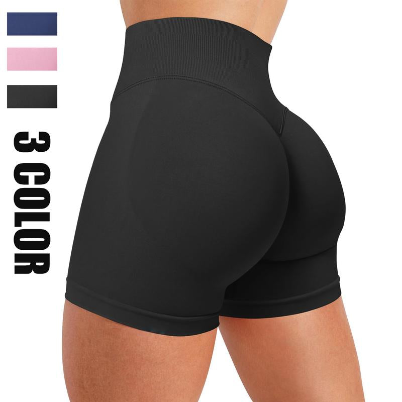 Women'S Butt Lifting High Waisted Tummy Control Gym Yoga Biker Shorts 4.5" Hidden Scrunch Workout Impact Shorts - Comfortable Fit for Various Activities