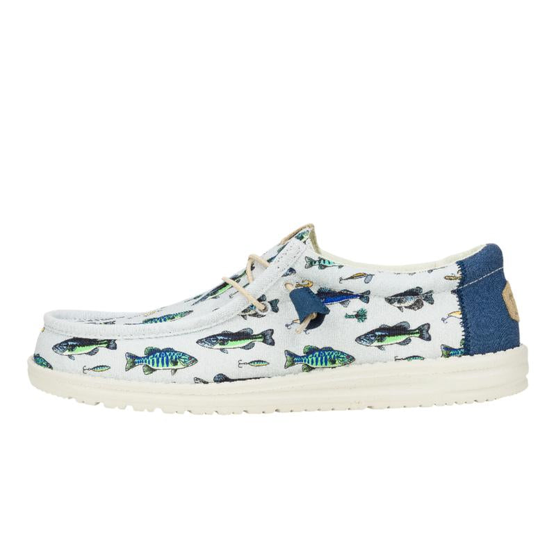 HEYDUDE Wally Fish Lure- Mens Comfortable Slip on Shoes Multicolor