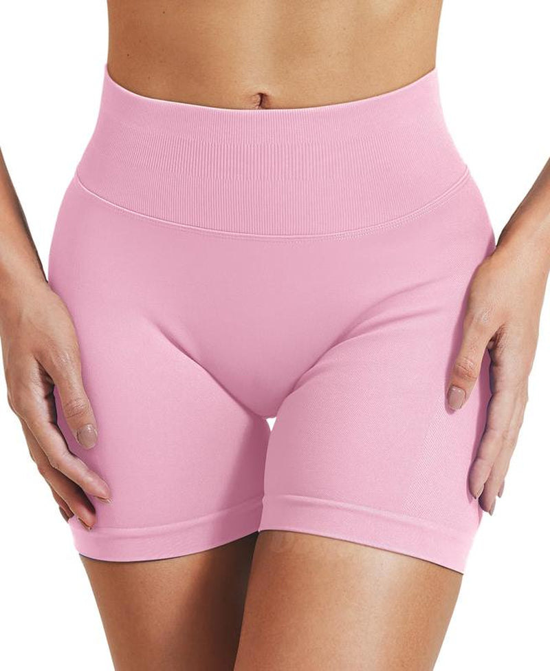 Women'S Butt Lifting High Waisted Tummy Control Gym Yoga Biker Shorts 4.5" Hidden Scrunch Workout Impact Shorts - Comfortable Fit for Various Activities