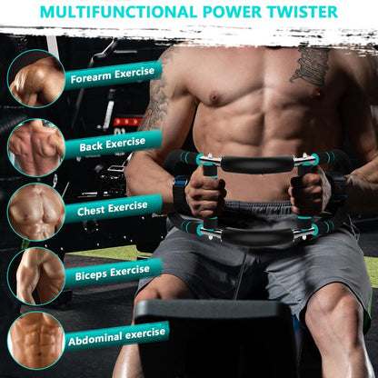Twister Arm Trainer, Adjustable Chest Workout Equipment Arm Trainer for Men & Women Body Muscle Training Fitness Portable Spring Resistance for Home Exerciser