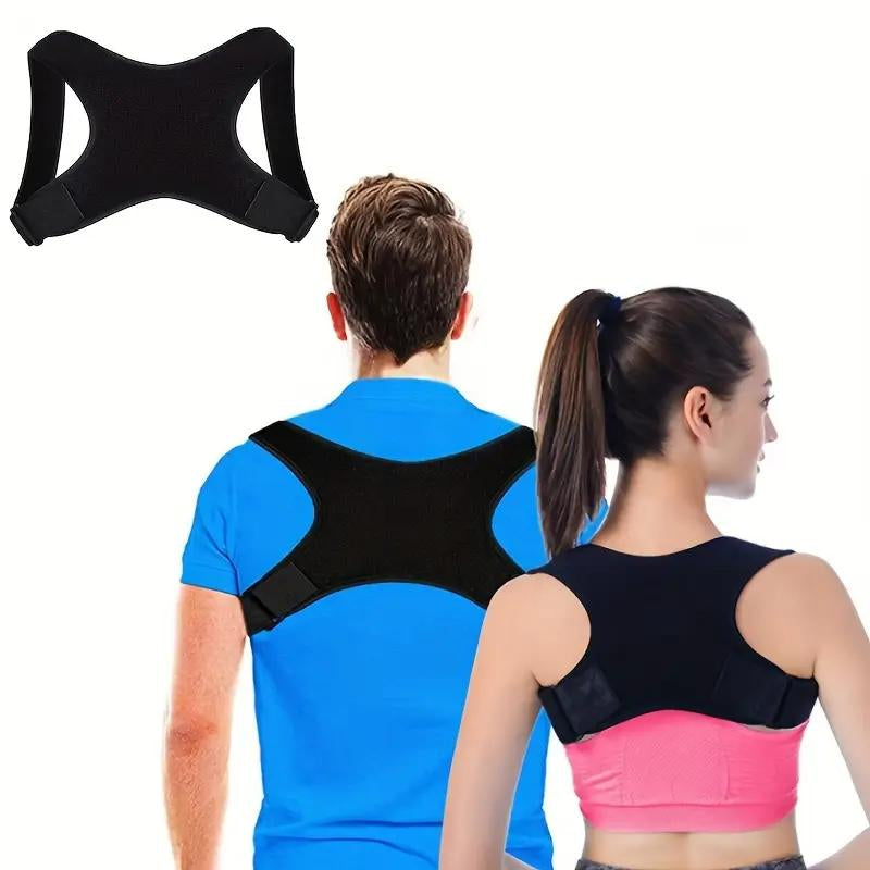 1 Pack Lightweight Posture Lmprover for Men, Women - Comfort Back,Black Fixed Posture Strap to Lmprove Posture Healthcare Tool Aid