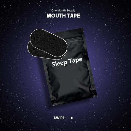 Mouth Tape for Sleeping, One Month Supply, Mouth Tape, Black, Gentle, Adhesion & 30 Strips, Sports Accessories
