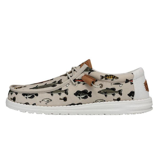 HEYDUDE Wally Fish Lure- Mens Comfortable Slip on Shoes Multicolor