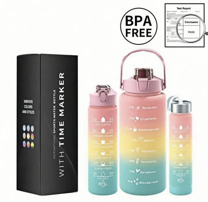 "Gradient Frosted Sport Water Bottle - Leakproof & Reusable for Gym, Hiking, Running & Outdoor Workouts"