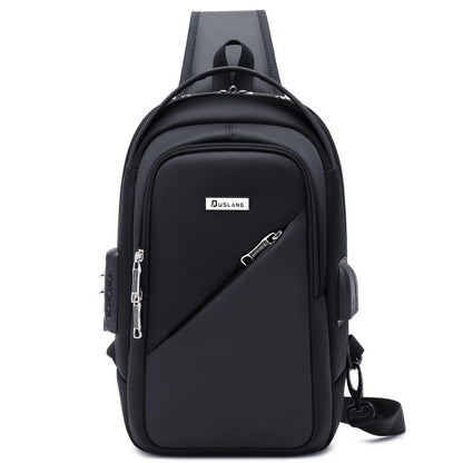 Hiking Daypack Shoulder Backpack Crossbody Sling Bag for Men, Chest Bags with USB Charger Port for Casual Camping Biking Travel Cycling