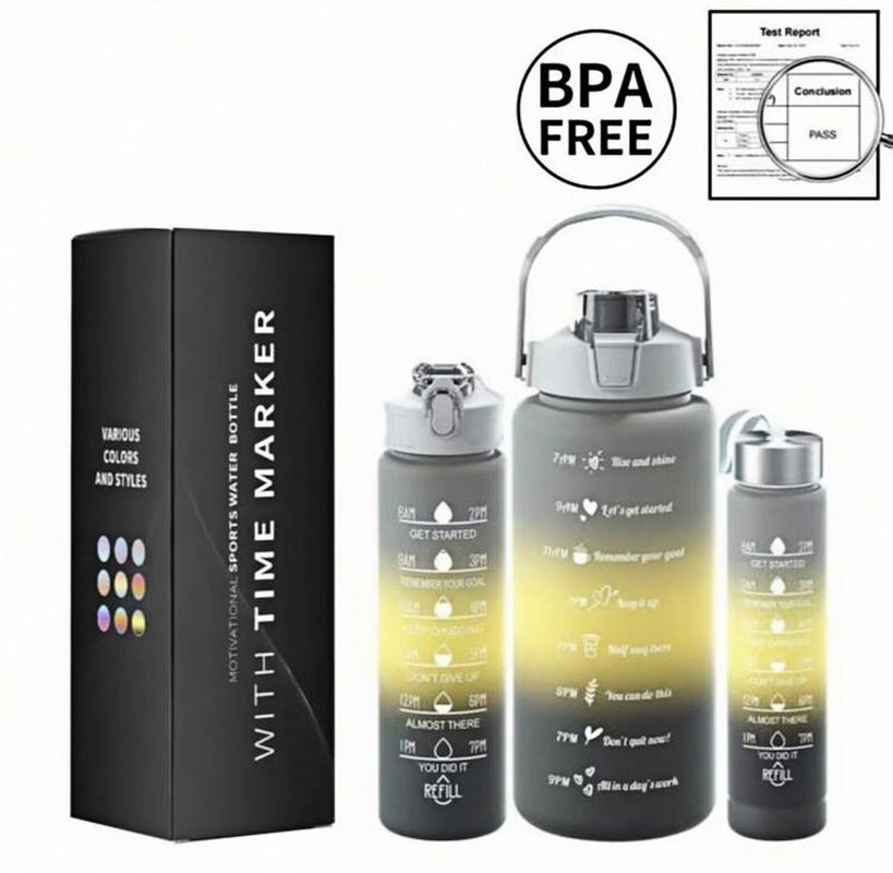 "Gradient Frosted Sport Water Bottle - Leakproof & Reusable for Gym, Hiking, Running & Outdoor Workouts"