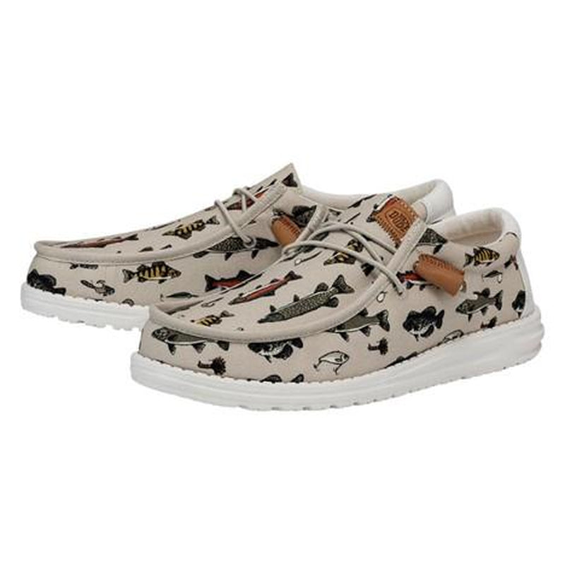 HEYDUDE Wally Fish Lure- Mens Comfortable Slip on Shoes Multicolor