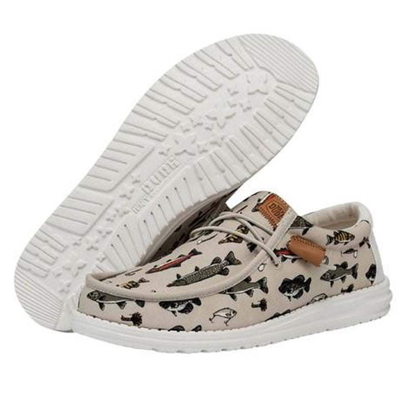 HEYDUDE Wally Fish Lure- Mens Comfortable Slip on Shoes Multicolor