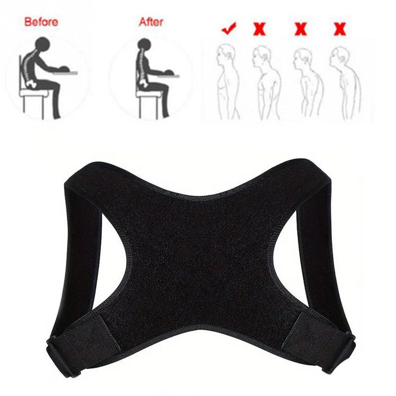1 Pack Lightweight Posture Lmprover for Men, Women - Comfort Back,Black Fixed Posture Strap to Lmprove Posture Healthcare Tool Aid