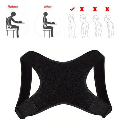1 Pack Lightweight Posture Lmprover for Men, Women - Comfort Back,Black Fixed Posture Strap to Lmprove Posture Healthcare Tool Aid