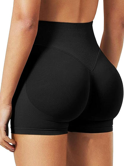Women'S Butt Lifting High Waisted Tummy Control Gym Yoga Biker Shorts 4.5" Hidden Scrunch Workout Impact Shorts - Comfortable Fit for Various Activities