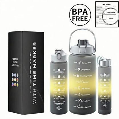 "Gradient Frosted Sport Water Bottle - Leakproof & Reusable for Gym, Hiking, Running & Outdoor Workouts"