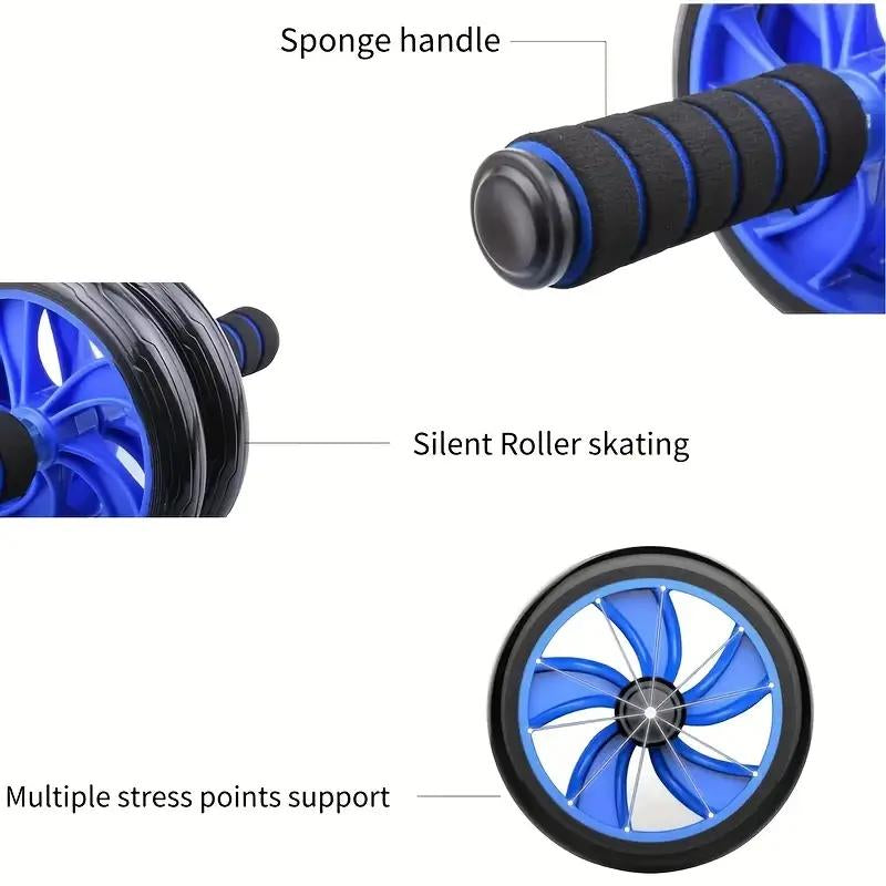 Silent Dual-Wheel Belly Roller – Slimming Waist & Belly Control, Durable PP Material, Home Fitness Equipment for Belly Muscles Muscle Trainer
