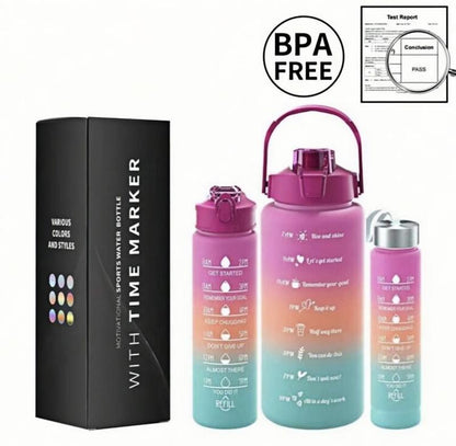 "Gradient Frosted Sport Water Bottle - Leakproof & Reusable for Gym, Hiking, Running & Outdoor Workouts"
