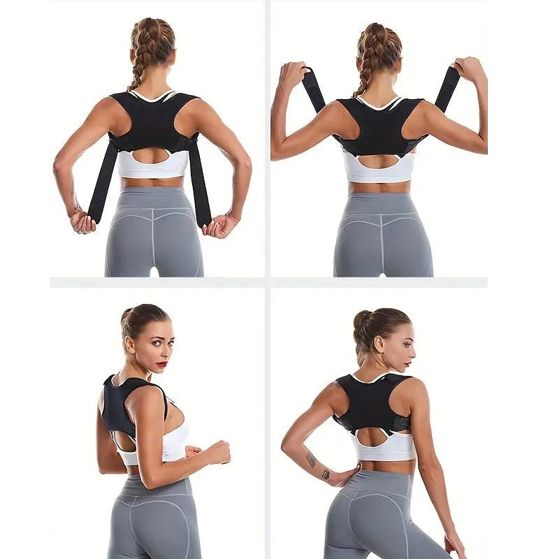 1 Pack Lightweight Posture Lmprover for Men, Women - Comfort Back,Black Fixed Posture Strap to Lmprove Posture Healthcare Tool Aid