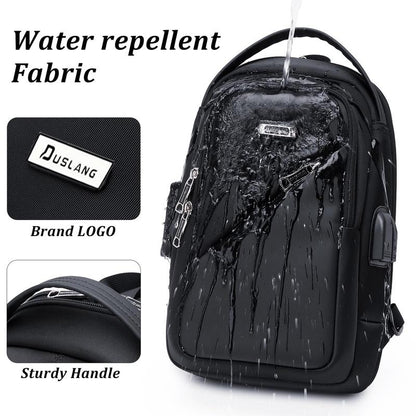 Hiking Daypack Shoulder Backpack Crossbody Sling Bag for Men, Chest Bags with USB Charger Port for Casual Camping Biking Travel Cycling