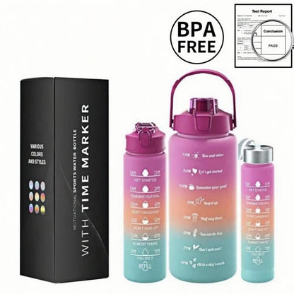 "Gradient Frosted Sport Water Bottle - Leakproof & Reusable for Gym, Hiking, Running & Outdoor Workouts"
