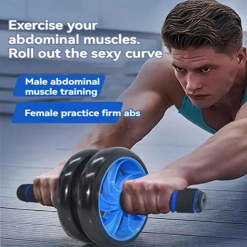 Silent Dual-Wheel Belly Roller – Slimming Waist & Belly Control, Durable PP Material, Home Fitness Equipment for Belly Muscles Muscle Trainer