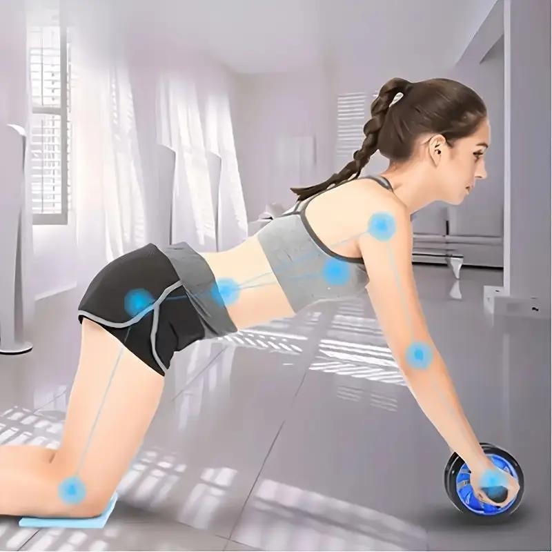 Silent Dual-Wheel Belly Roller – Slimming Waist & Belly Control, Durable PP Material, Home Fitness Equipment for Belly Muscles Muscle Trainer