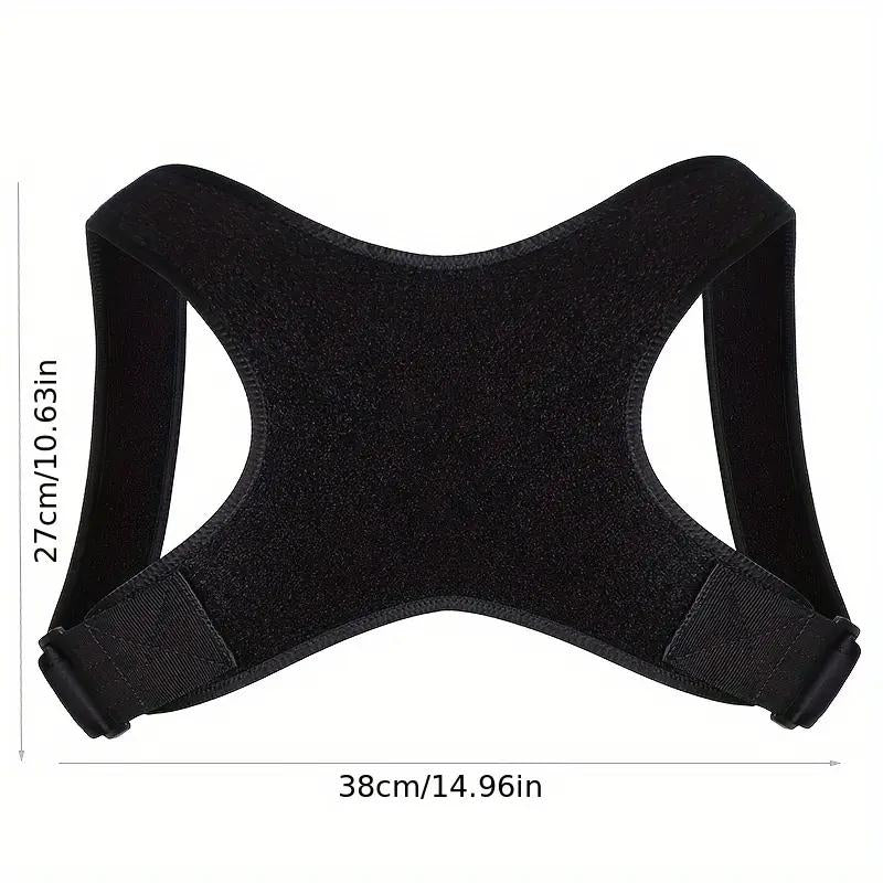 1 Pack Lightweight Posture Lmprover for Men, Women - Comfort Back,Black Fixed Posture Strap to Lmprove Posture Healthcare Tool Aid