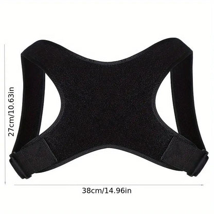 1 Pack Lightweight Posture Lmprover for Men, Women - Comfort Back,Black Fixed Posture Strap to Lmprove Posture Healthcare Tool Aid