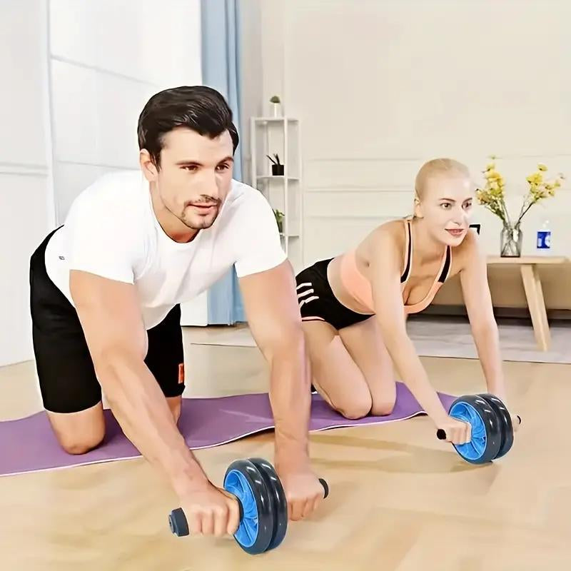 Silent Dual-Wheel Belly Roller – Slimming Waist & Belly Control, Durable PP Material, Home Fitness Equipment for Belly Muscles Muscle Trainer