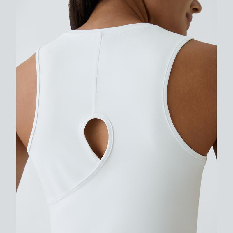 Halara Cut Out Crossover Hem Solid Yoga Tank Top
