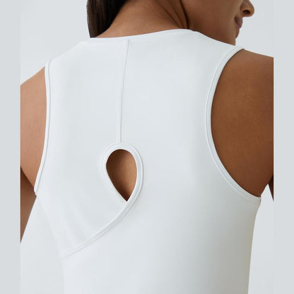 Halara Cut Out Crossover Hem Solid Yoga Tank Top